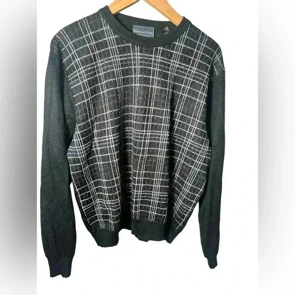 Florence Tricot | Vintage Men's Argyle Grandpa Sweater Wool Blend - Picture 1 of 6